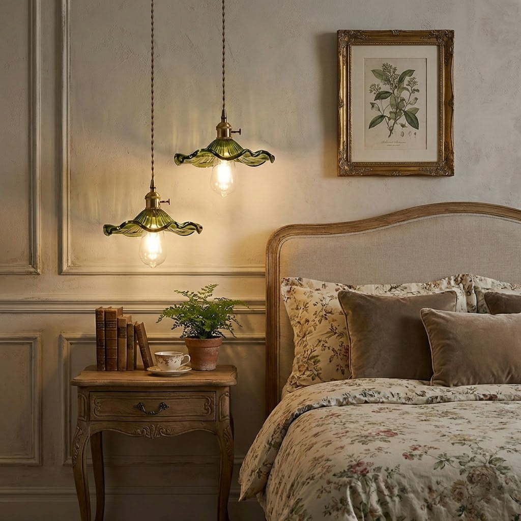 Floral Glass Pendant Light