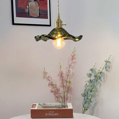Floral Glass Pendant Light