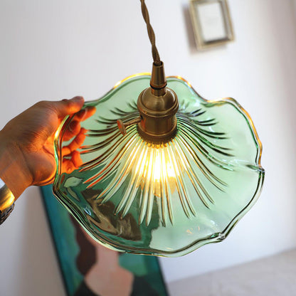 Floral Glass Pendant Light