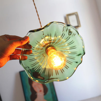 Floral Glass Pendant Light