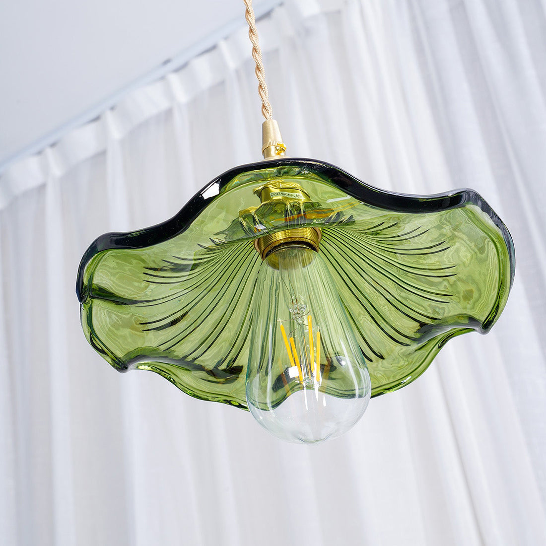 Floral Glass Pendant Light