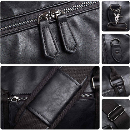 Men's Vegan Leather Duffel Bag – Executive Commuter Carry