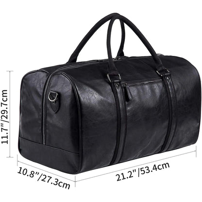 Men's Vegan Leather Duffel Bag – Executive Commuter Carry