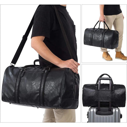 Men's Vegan Leather Duffel Bag – Executive Commuter Carry