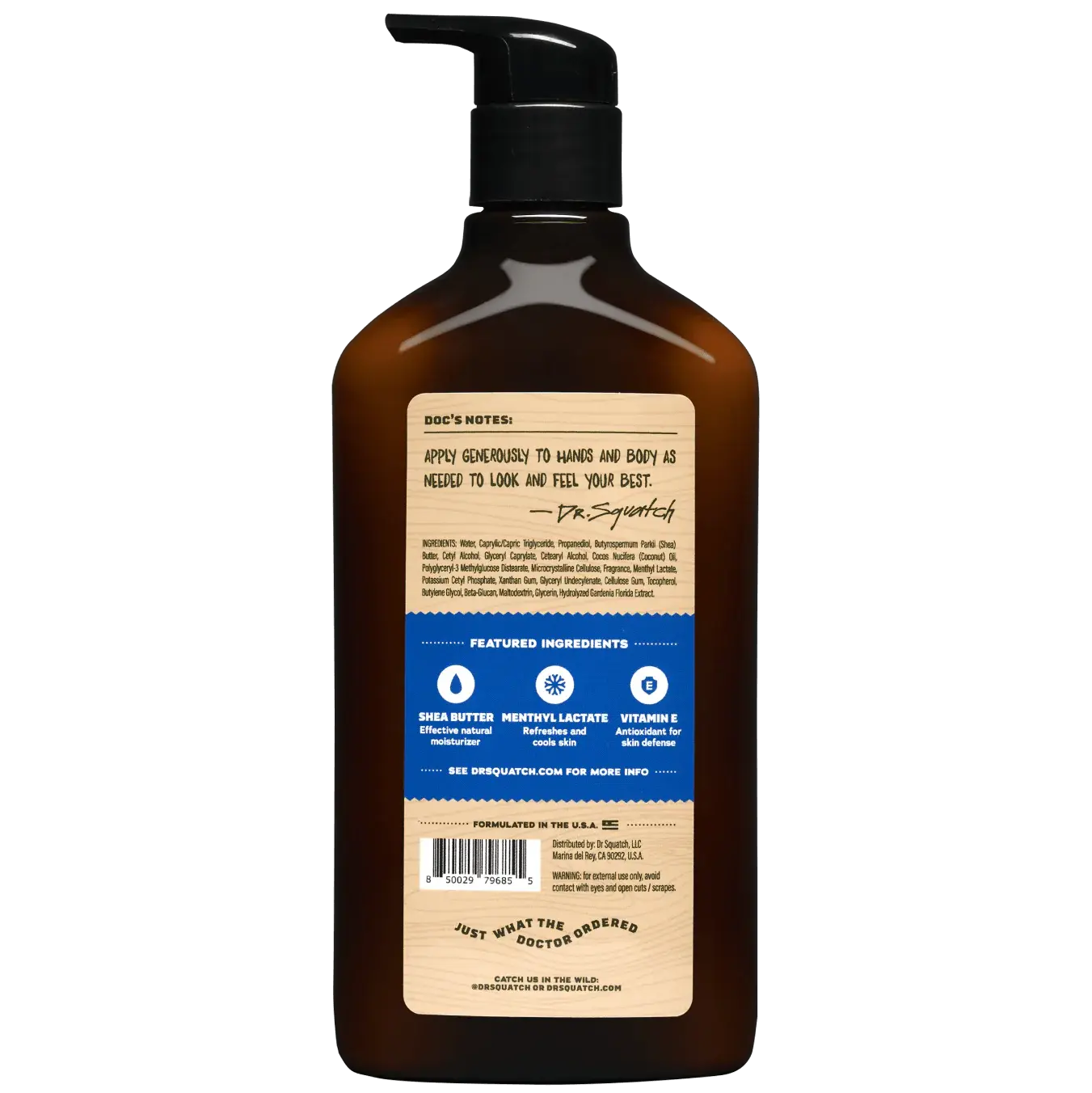 Dr Squatch Lotion - Fresh Falls