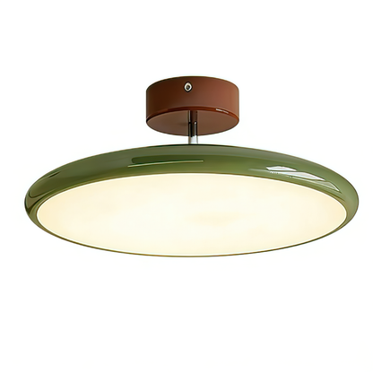 French Retro Cream Saucer Ceiling Lamp