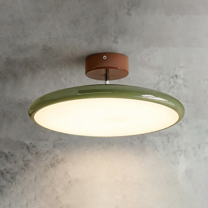 French Retro Cream Saucer Ceiling Lamp