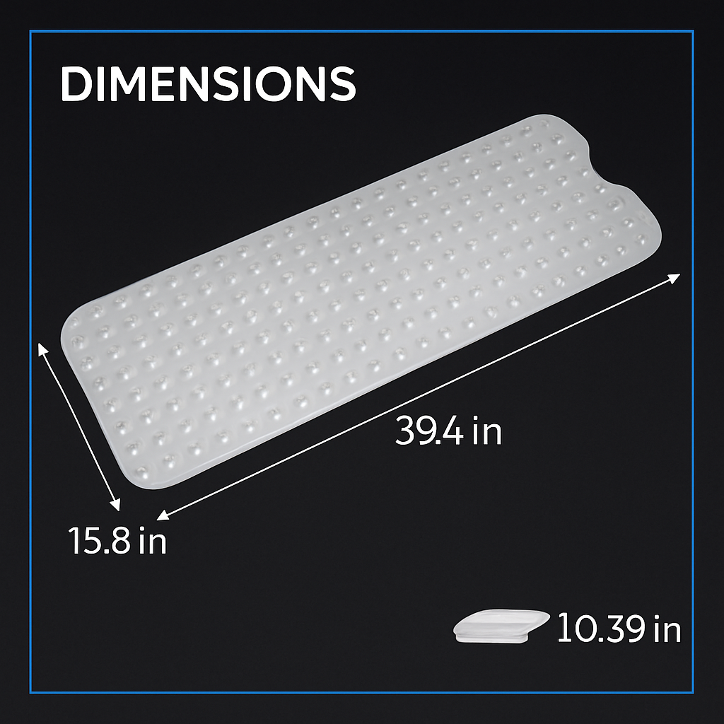 Bath Tub Mat for Safe, Non-Slip Bathroom Floors