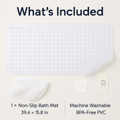 Bath Tub Mat for Safe, Non-Slip Bathroom Floors