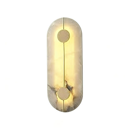 Geometric Capsule Natural Alabaster Wall Sconce