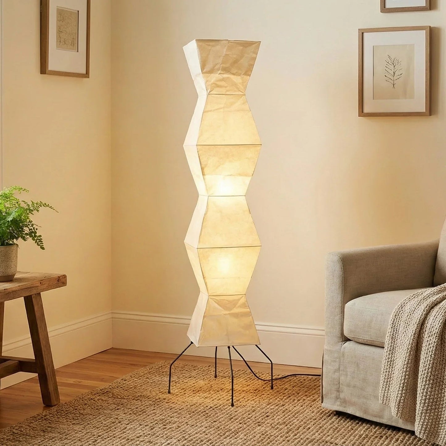Akari Hourglass Shape UF4-L9 Floor Lamp