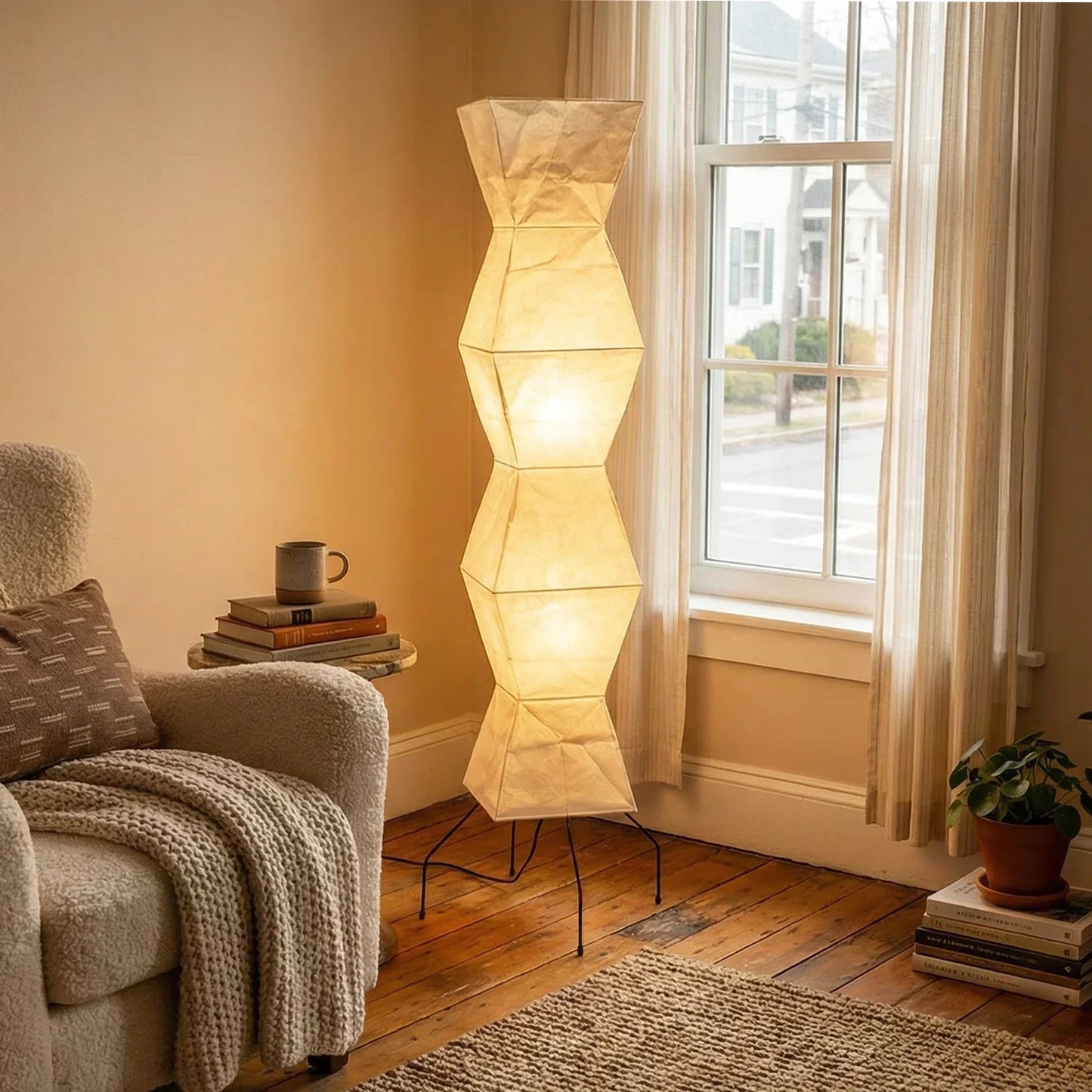 Akari Hourglass Shape UF4-L9 Floor Lamp