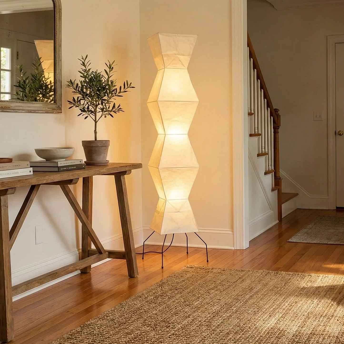 Akari Hourglass Shape UF4-L9 Floor Lamp