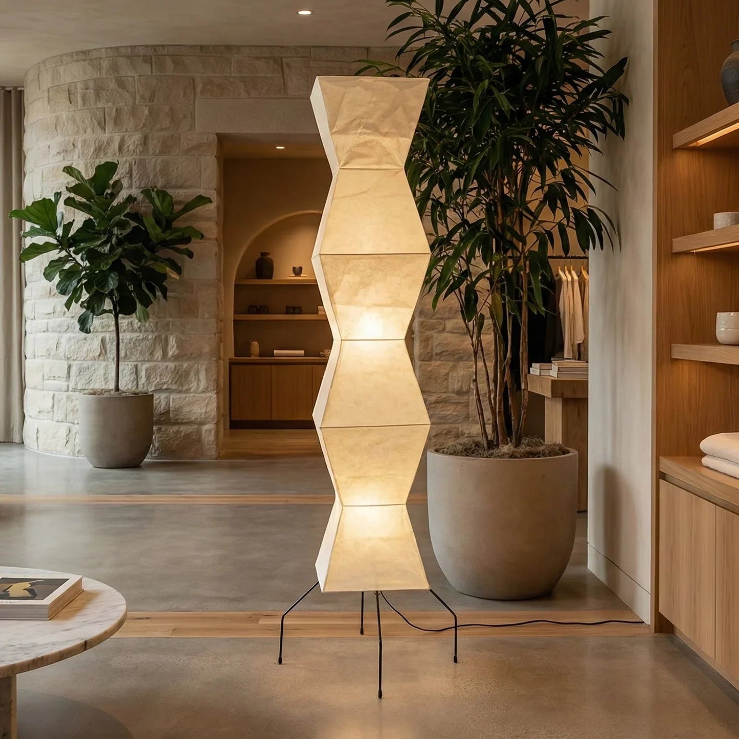 Akari Hourglass Shape UF4-L9 Floor Lamp