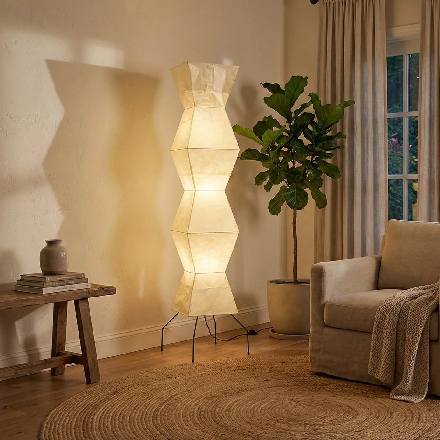 Akari Hourglass Shape UF4-L9 Floor Lamp
