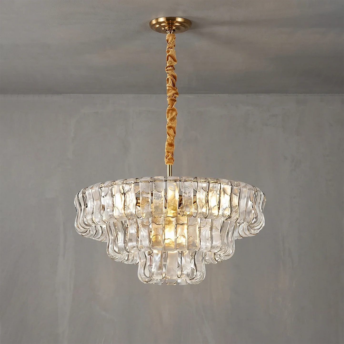 Glacii Ring Glass Chandelier