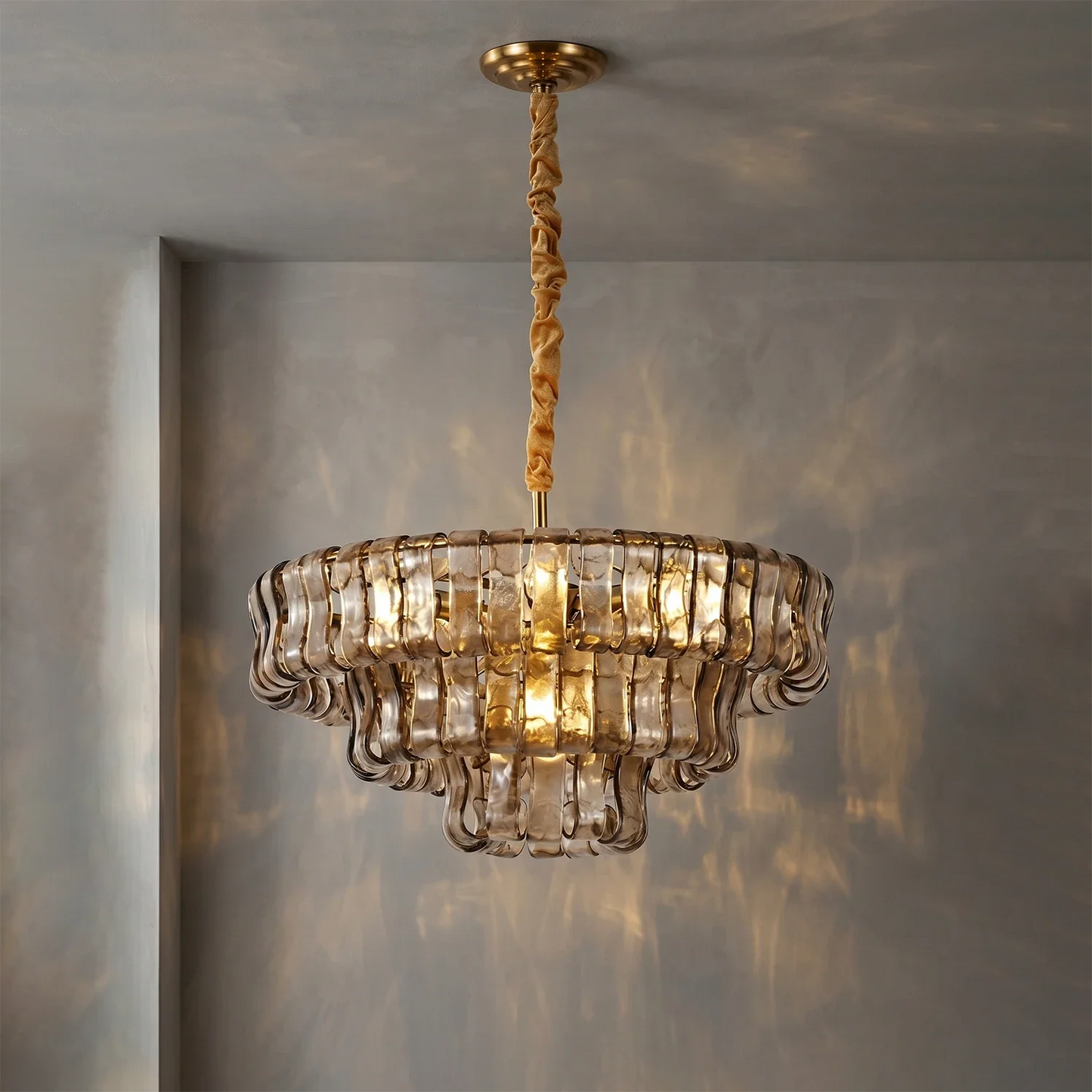 Glacii Ring Glass Chandelier