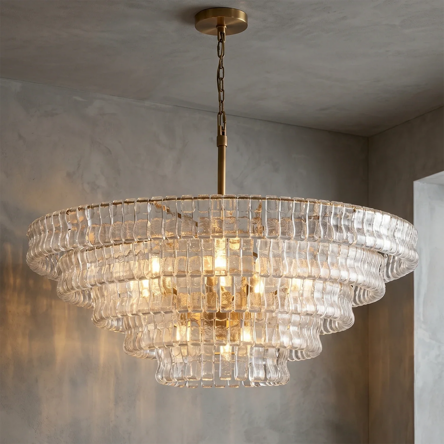 Glacii Ring Glass Chandelier