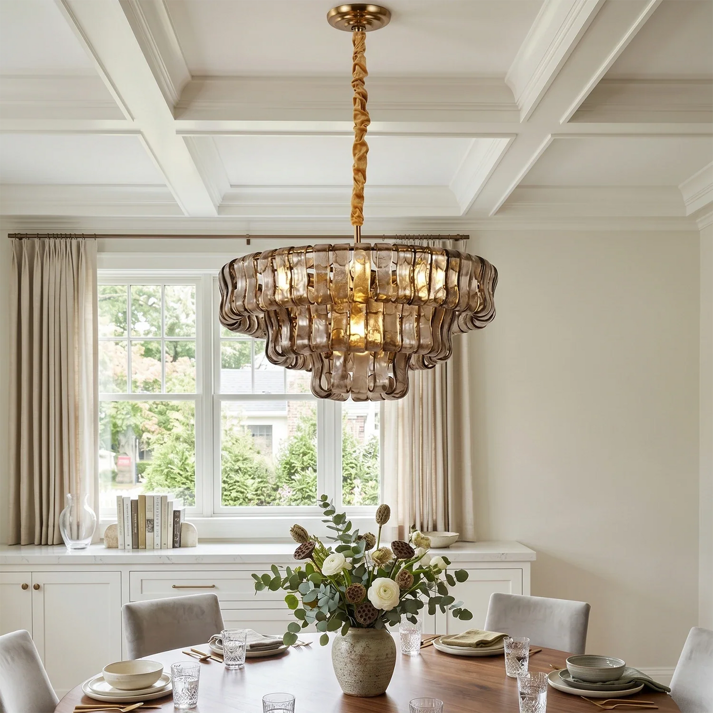 Glacii Ring Glass Chandelier