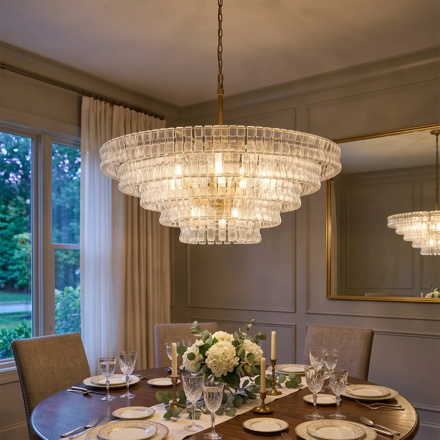 Glacii Ring Glass Chandelier