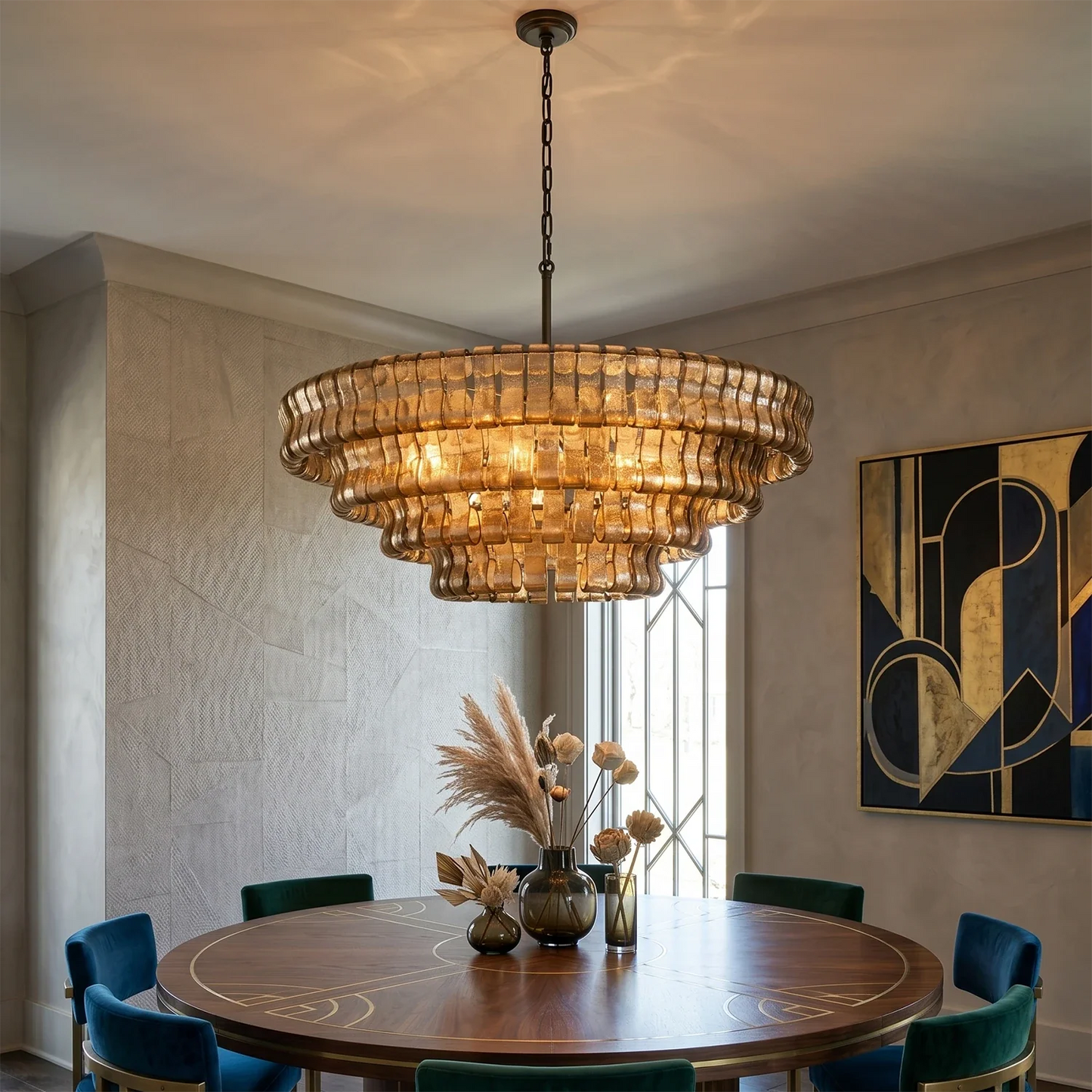 Glacii Ring Glass Chandelier