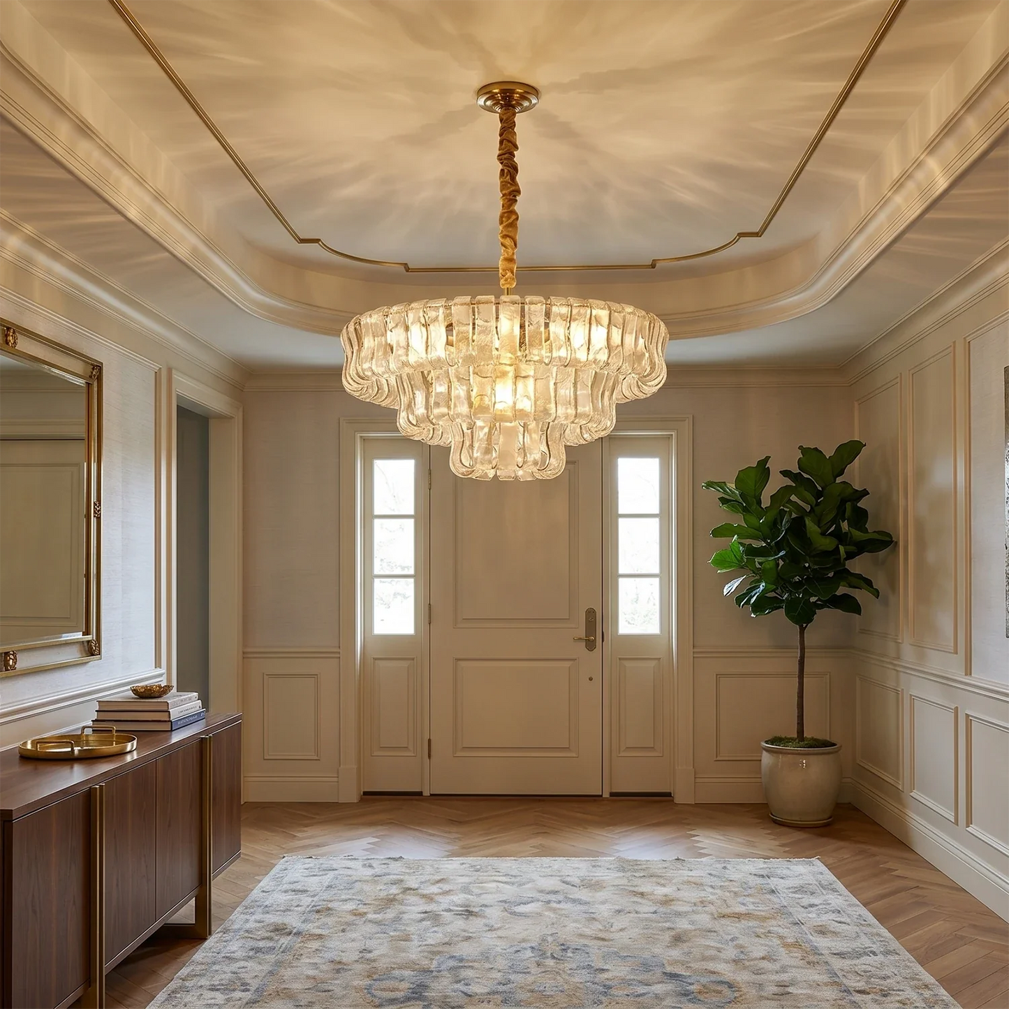 Glacii Ring Glass Chandelier