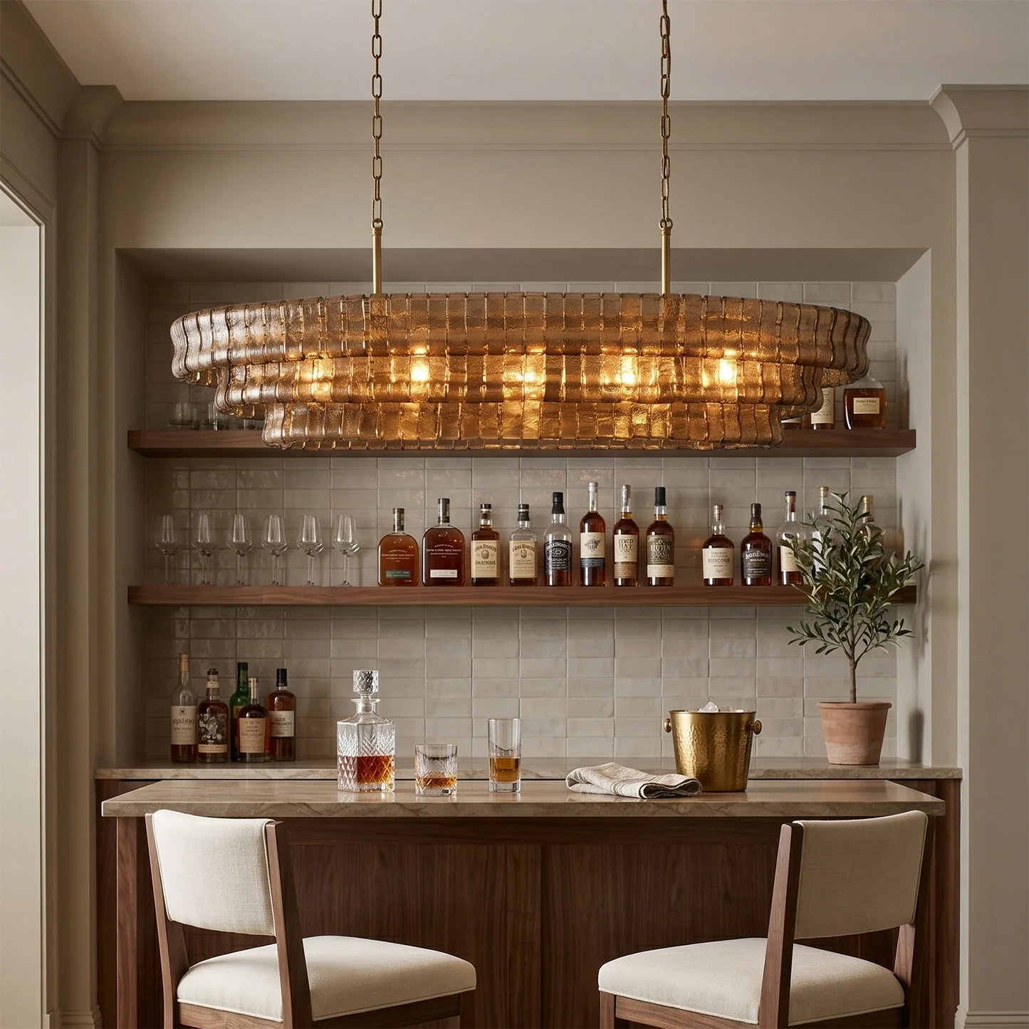 Glacii Ring Glass Chandelier