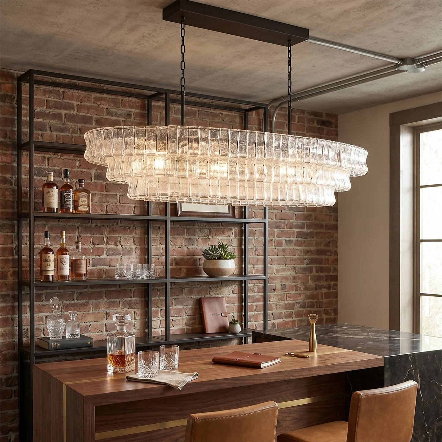 Glacii Ring Glass Chandelier