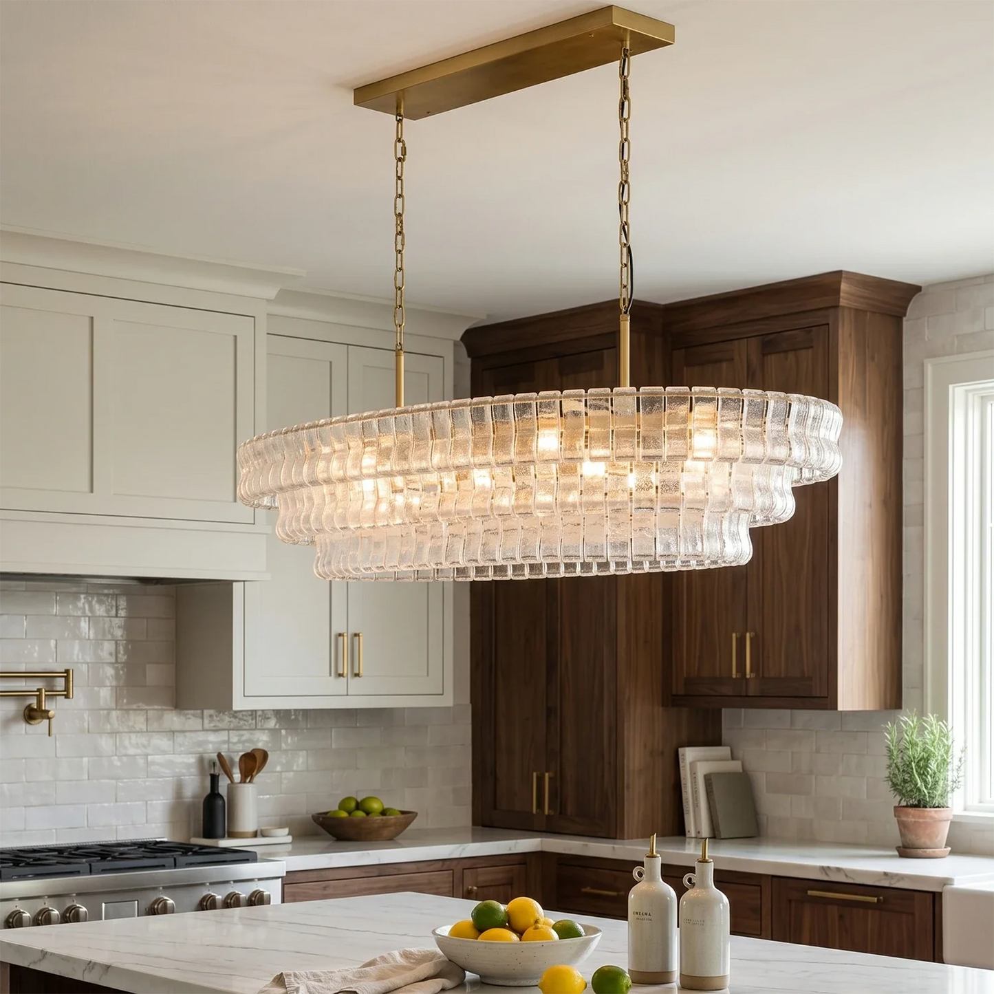 Glacii Ring Glass Chandelier