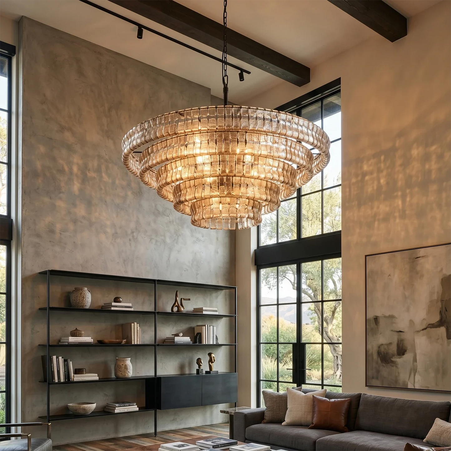 Glacii Ring Glass Chandelier