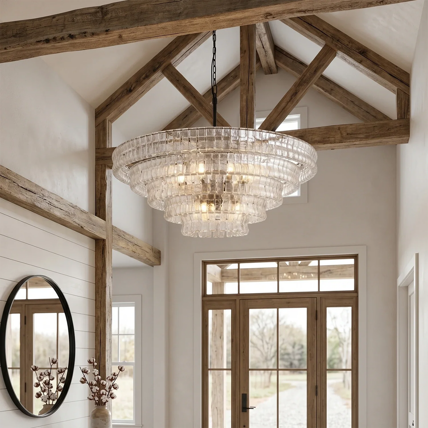 Glacii Ring Glass Chandelier