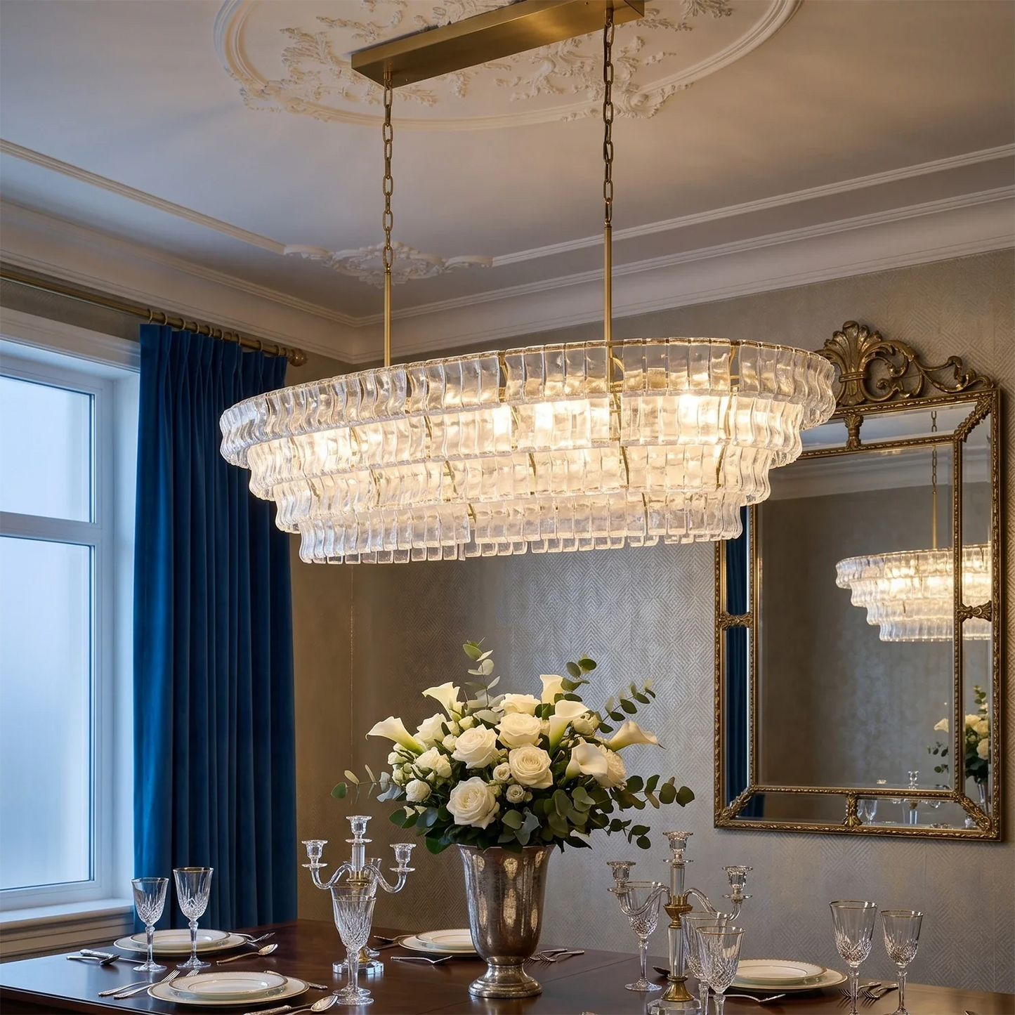 Glacii Ring Glass Chandelier