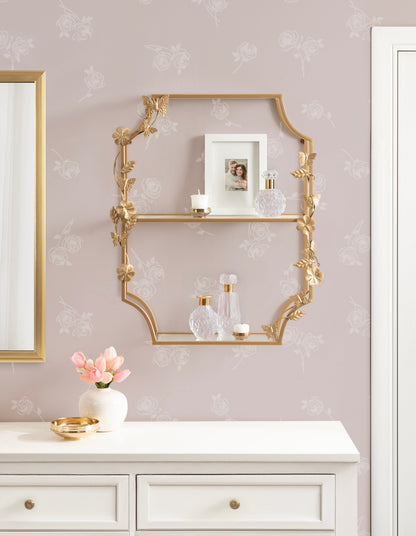 Rosella Floral Tiered Shelf Metal