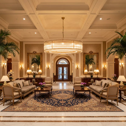 Grand Tiered Chandelier with Fluted Glass Rod