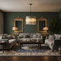 Grand Tiered Chandelier with Fluted Glass Rod