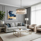 Grand Tiered Chandelier with Fluted Glass Rod
