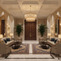Grand Tiered Chandelier with Fluted Glass Rod