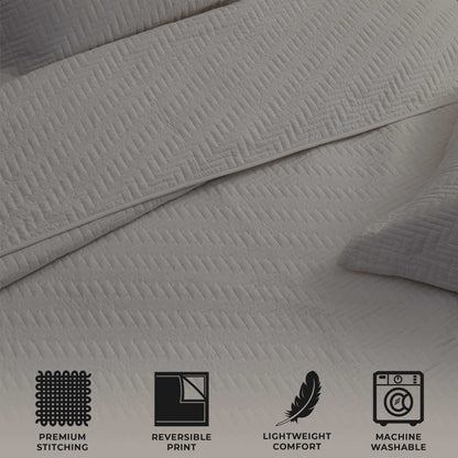 Herringbone Stitched Quilt - Louise Collection