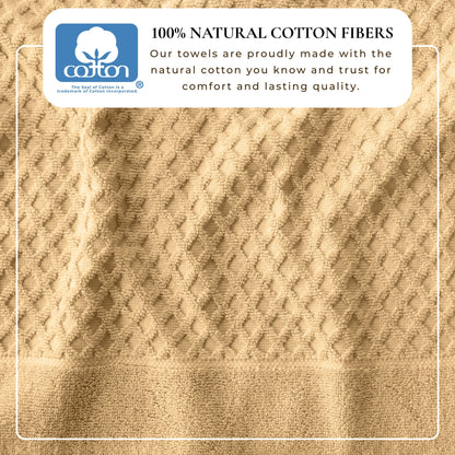 Cotton Diamond Waffle Weave Bath Towel Set - Grayson Collection