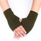 Half Finger Gloves For Women Stylish Winter Soft Warm Wool Knitting Arm Gloves Soft Warm Winter Gloves For Women Knit Arm Warmer Fingerless Gloves Knitted Long Mitten Women Thumb Hole Gloves