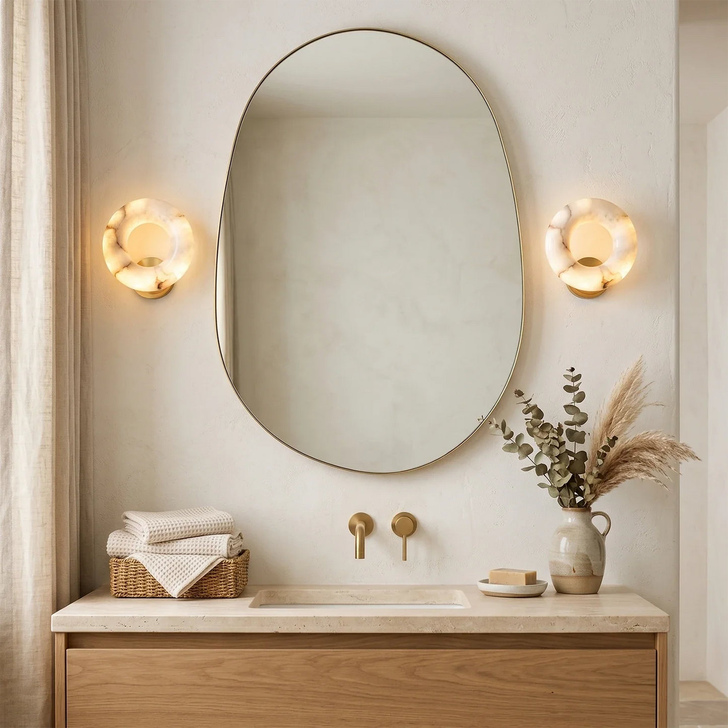 Halo Alabaster Wall Sconce