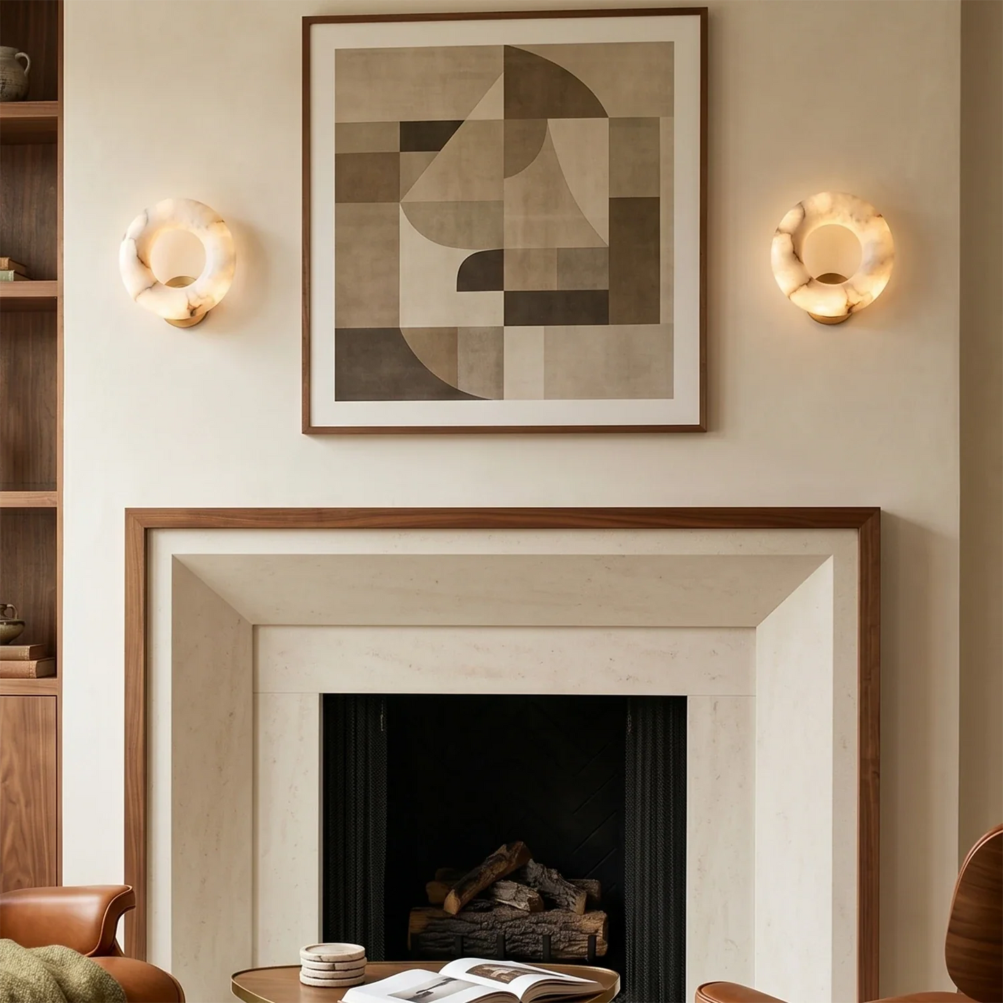 Halo Alabaster Wall Sconce