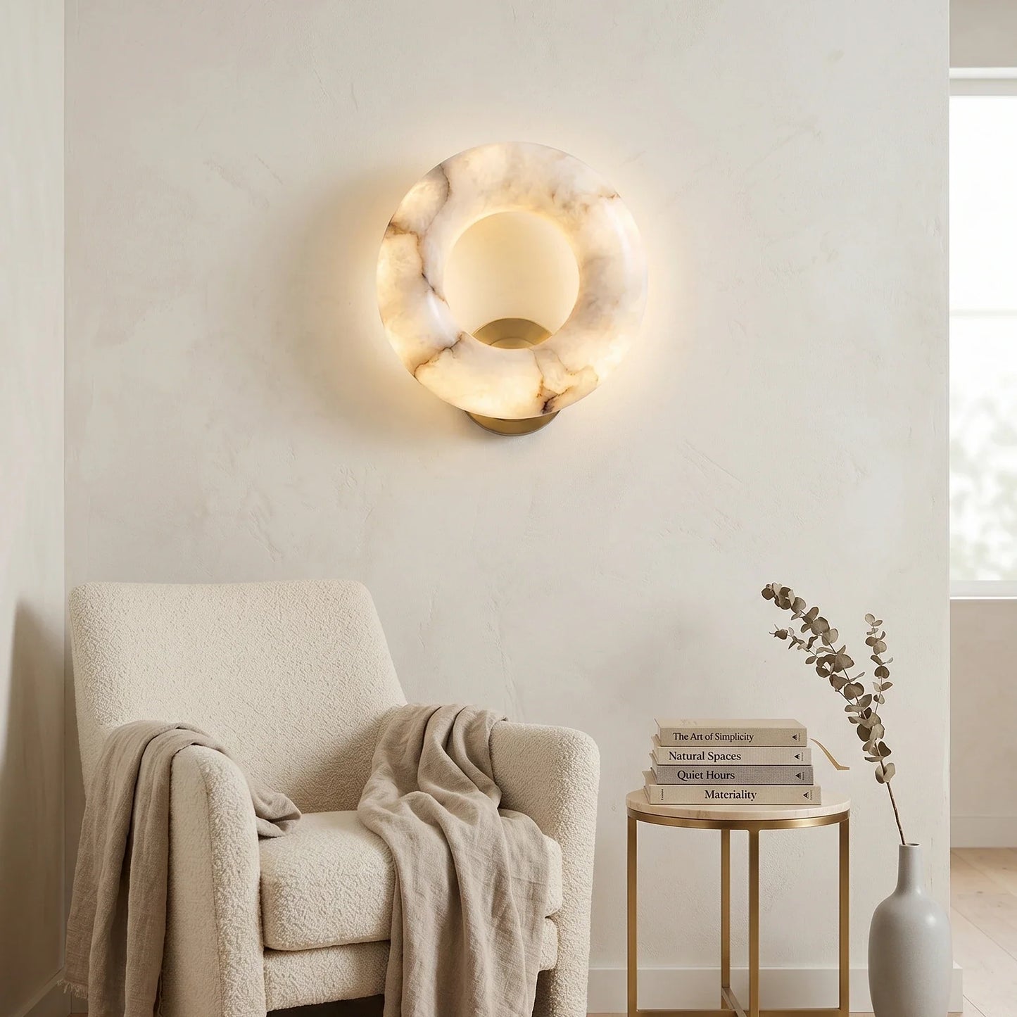 Halo Alabaster Wall Sconce