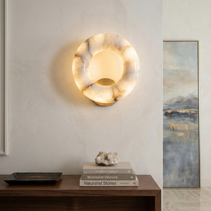 Halo Alabaster Wall Sconce
