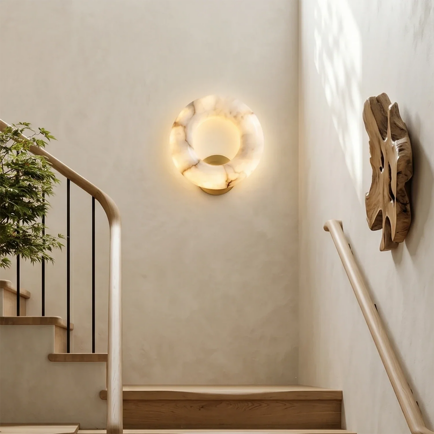 Halo Alabaster Wall Sconce