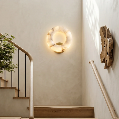 Halo Alabaster Wall Sconce