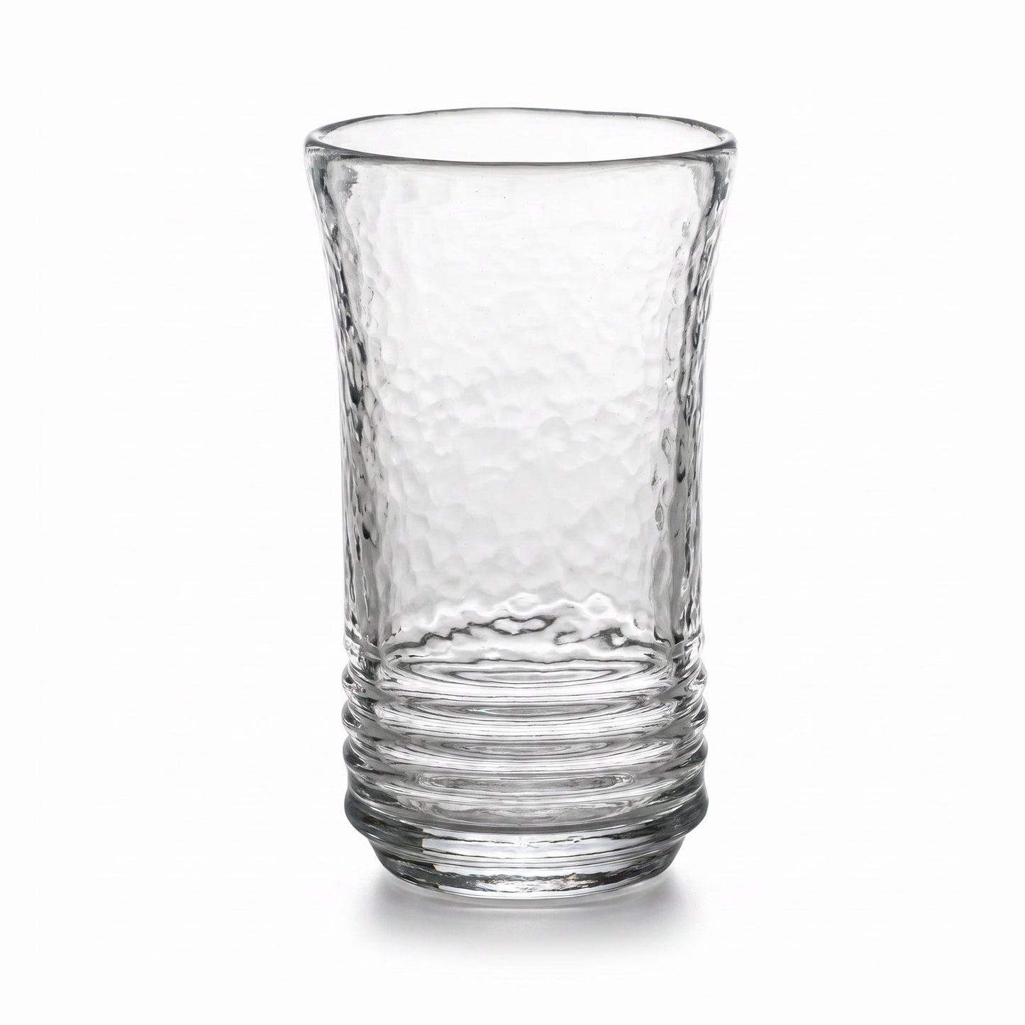 Hand-Blown Ribbed Drinking Glass