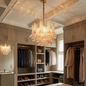 Hand-blown Wave Point Murano Glass Chandelier
