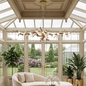 Handcrafted Sculptural Floral Branch Chandelier