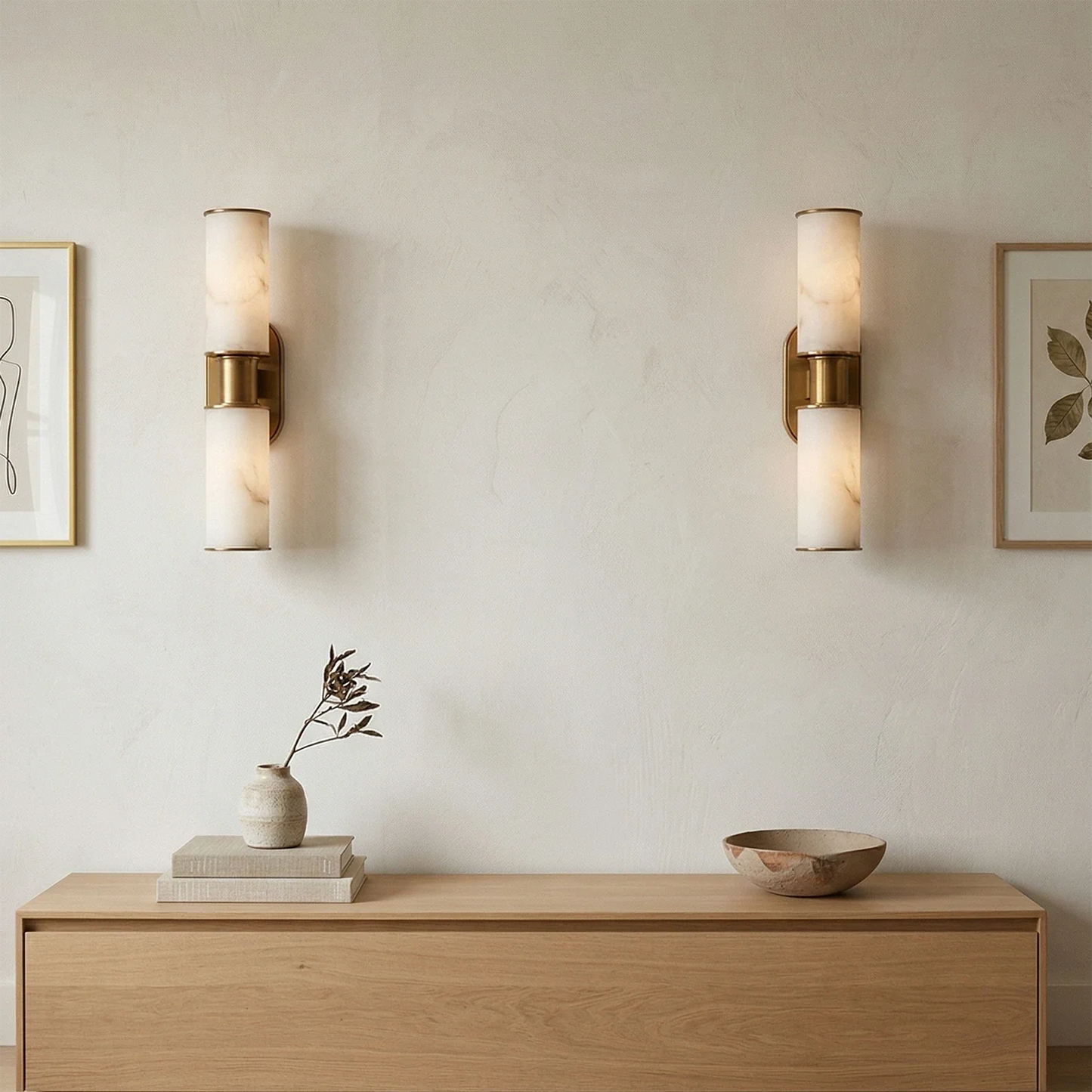 Harlyn Alabaster 2-Light Wall Sconce